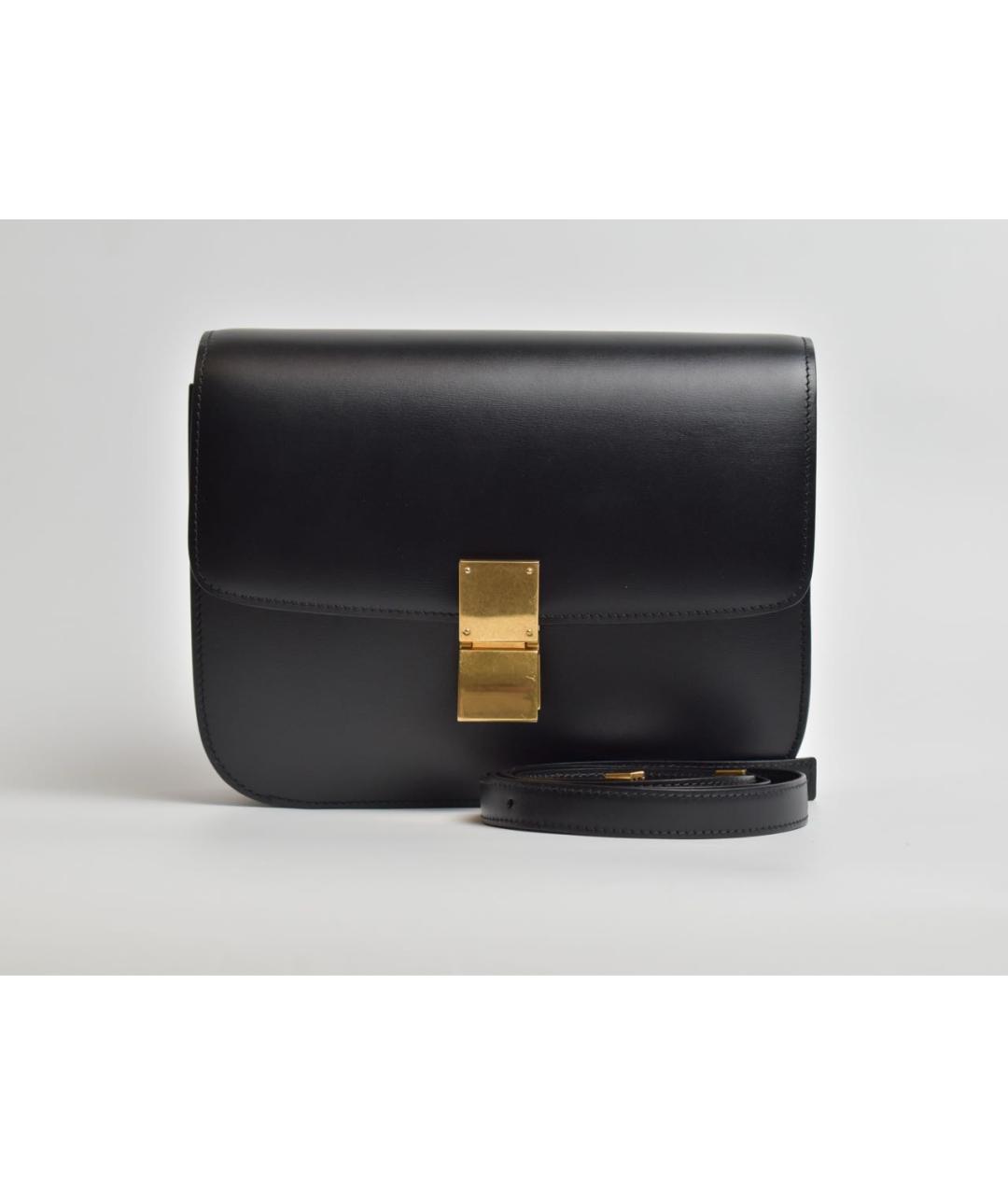 CELINE Черная кожаная сумка через плечо, фото 9