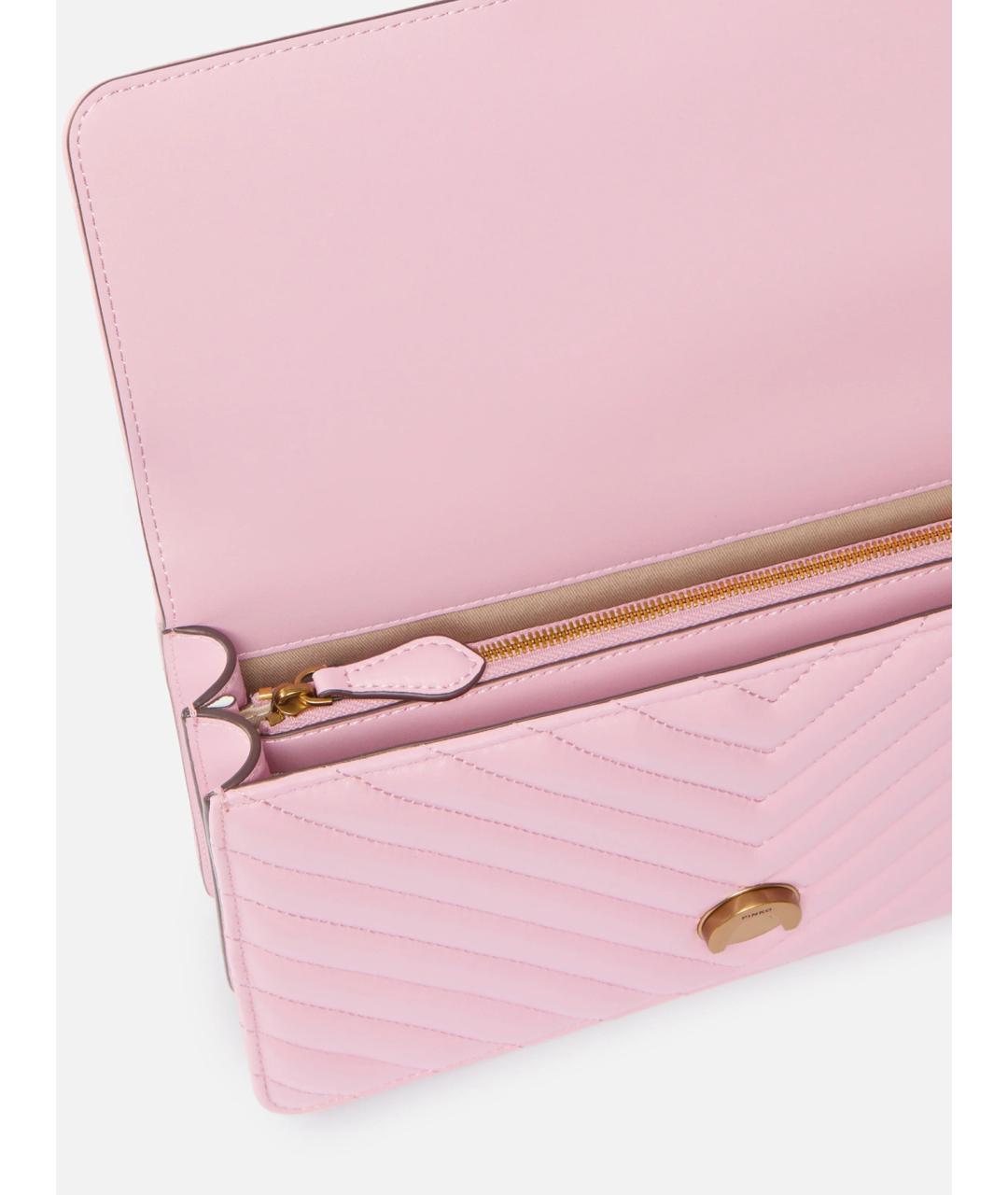 PINKO Розовая кожаная сумка через плечо, фото 6