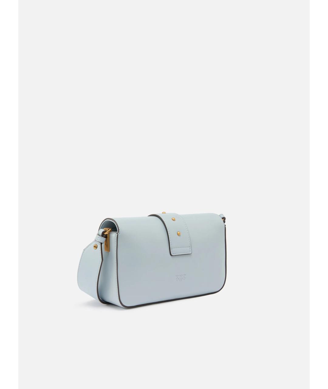 PINKO Голубая кожаная сумка через плечо, фото 3