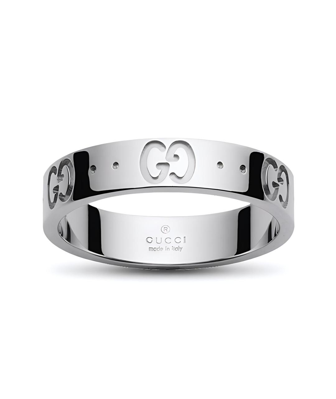 GUCCI Серебряное кольцо из белого золота, фото 3