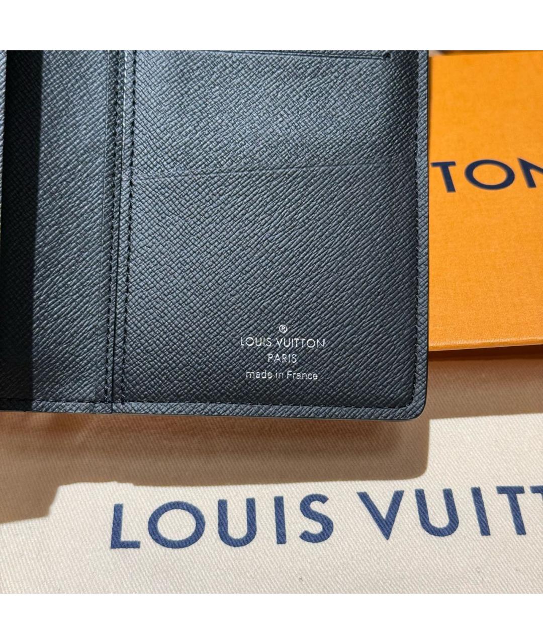LOUIS VUITTON Антрацитовый кошелек, фото 8