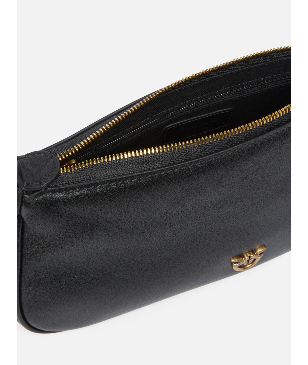 PINKO Черная кожаная сумка через плечо, фото 3