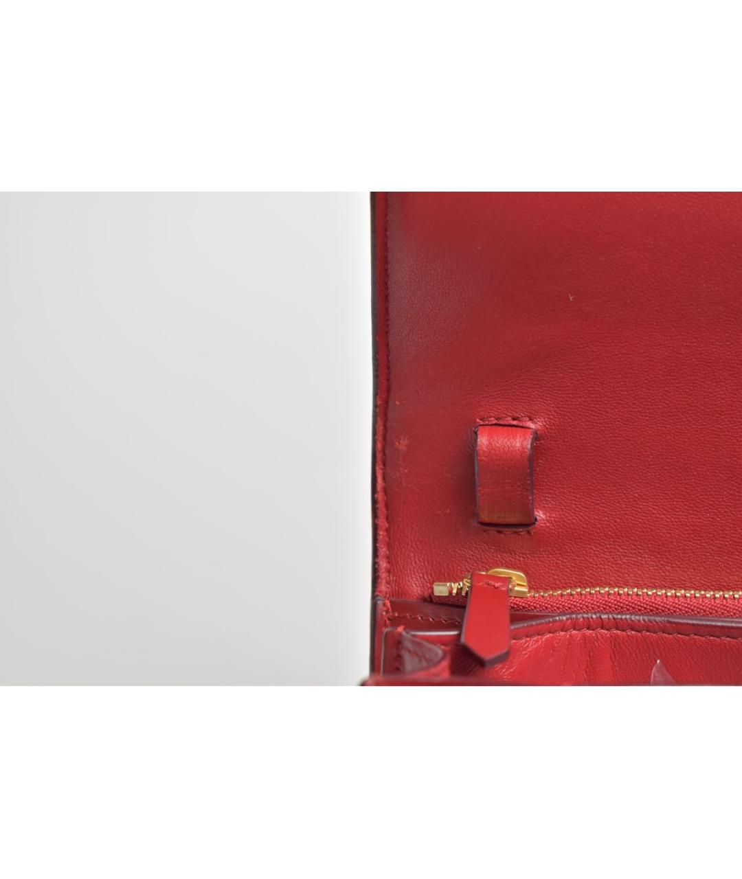 CELINE Красная кожаная сумка через плечо, фото 7