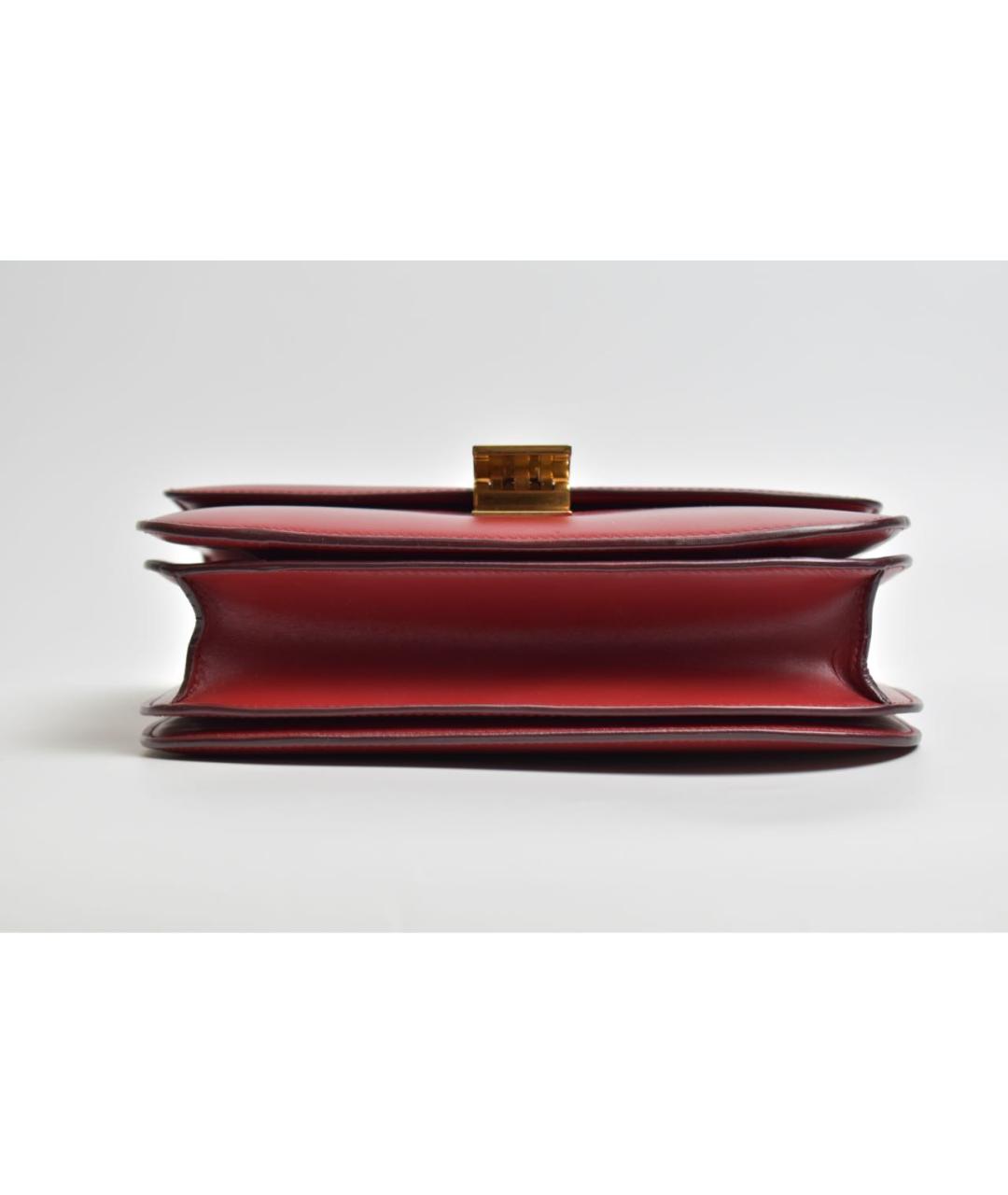 CELINE Красная кожаная сумка через плечо, фото 4