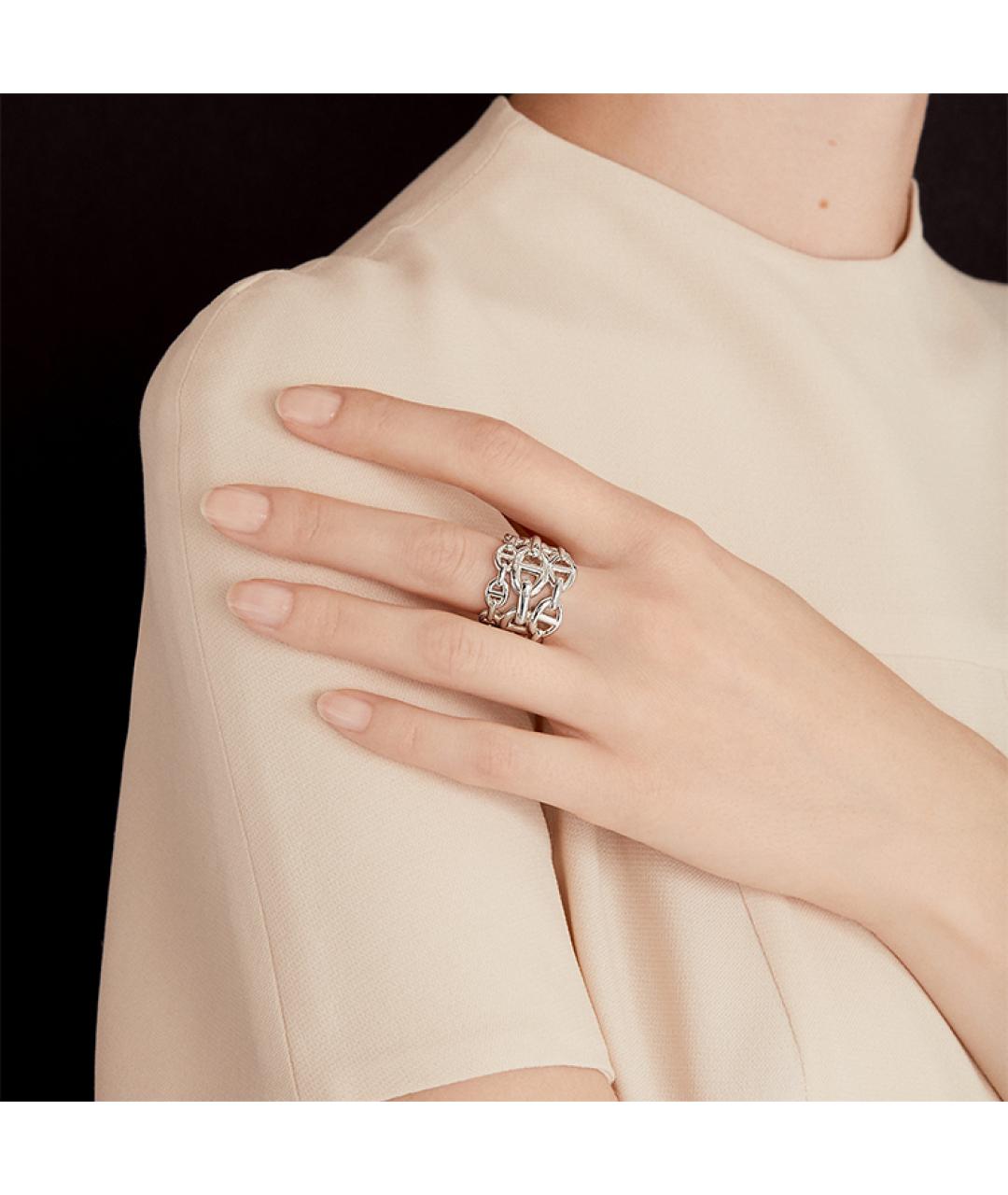 HERMES Серебряное серебряное кольцо, фото 3