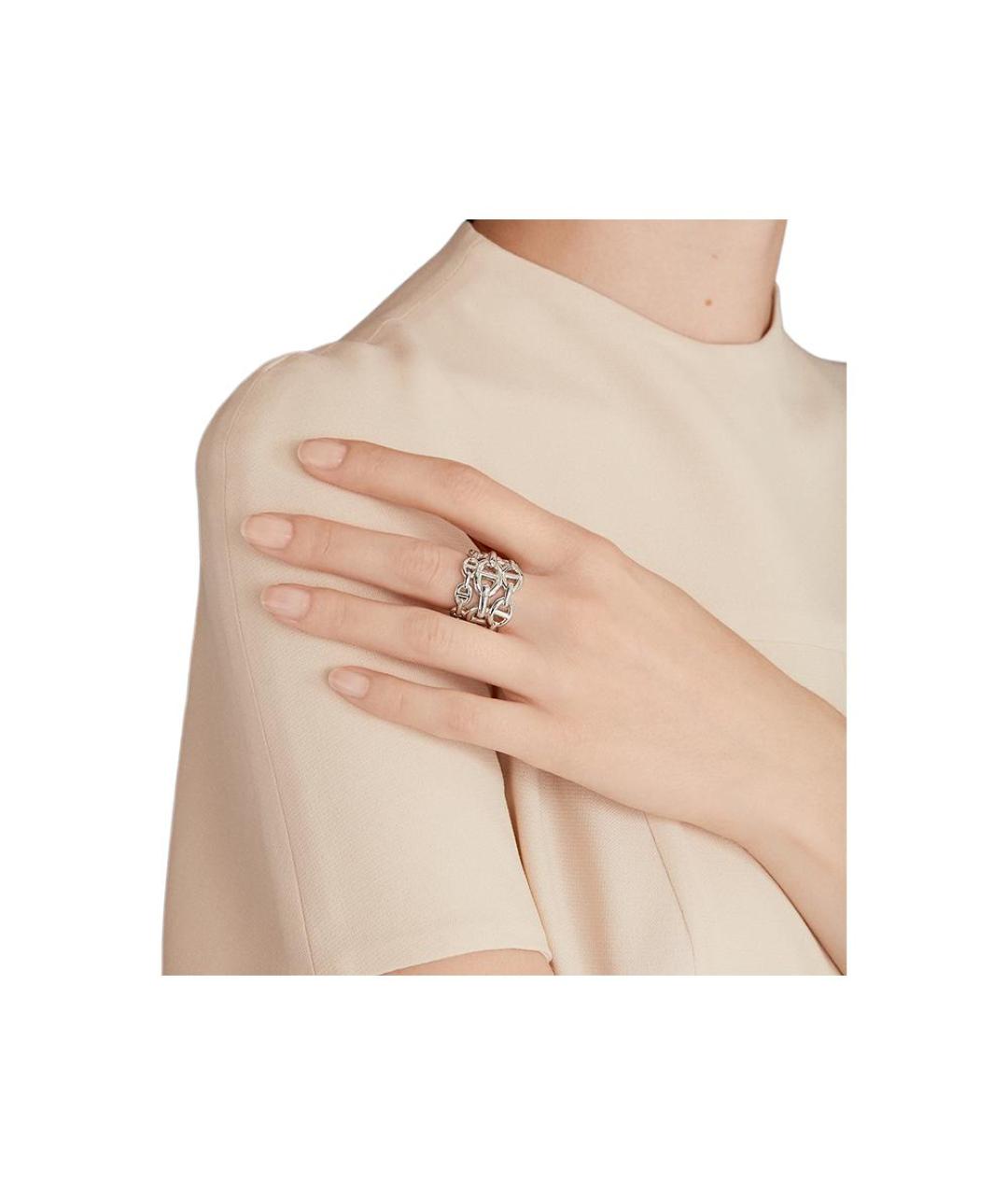 HERMES Серебряное серебряное кольцо, фото 2