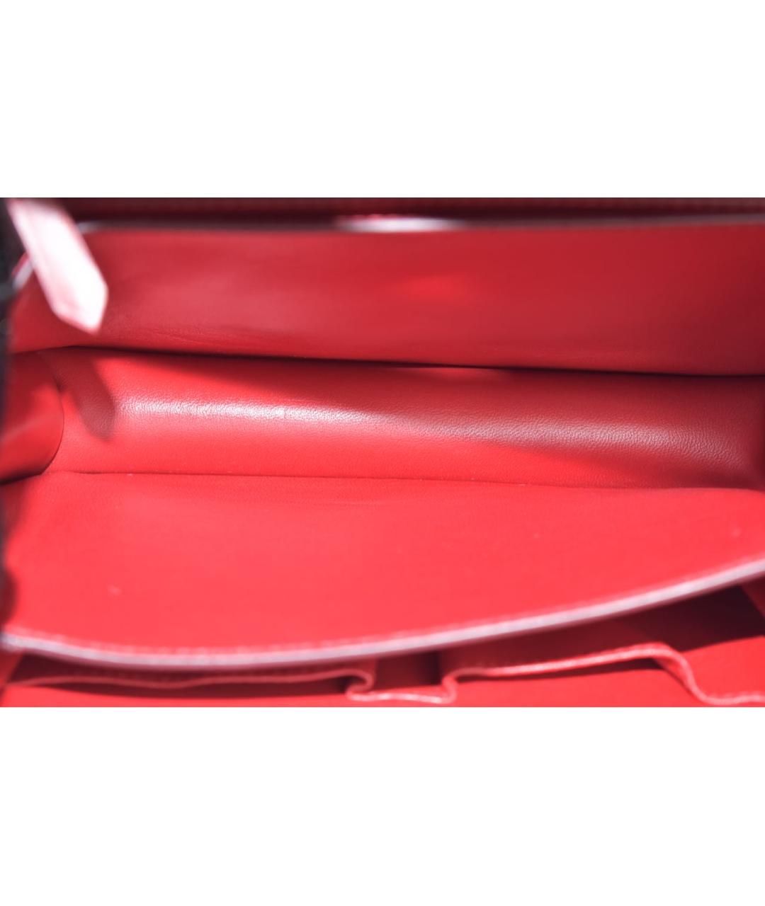 CELINE Красная кожаная сумка через плечо, фото 4