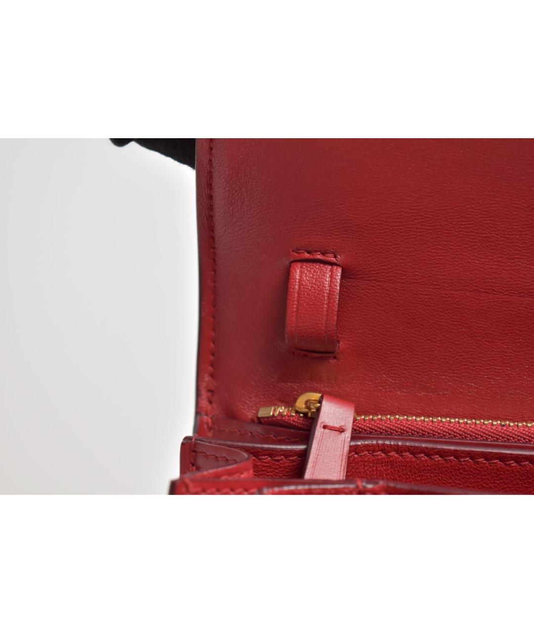 CELINE Красная кожаная сумка через плечо, фото 7