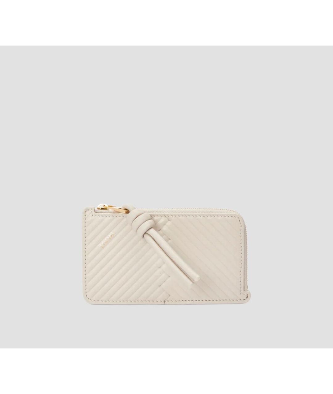 LOEWE Бежевый кожаный кардхолдер, фото 5