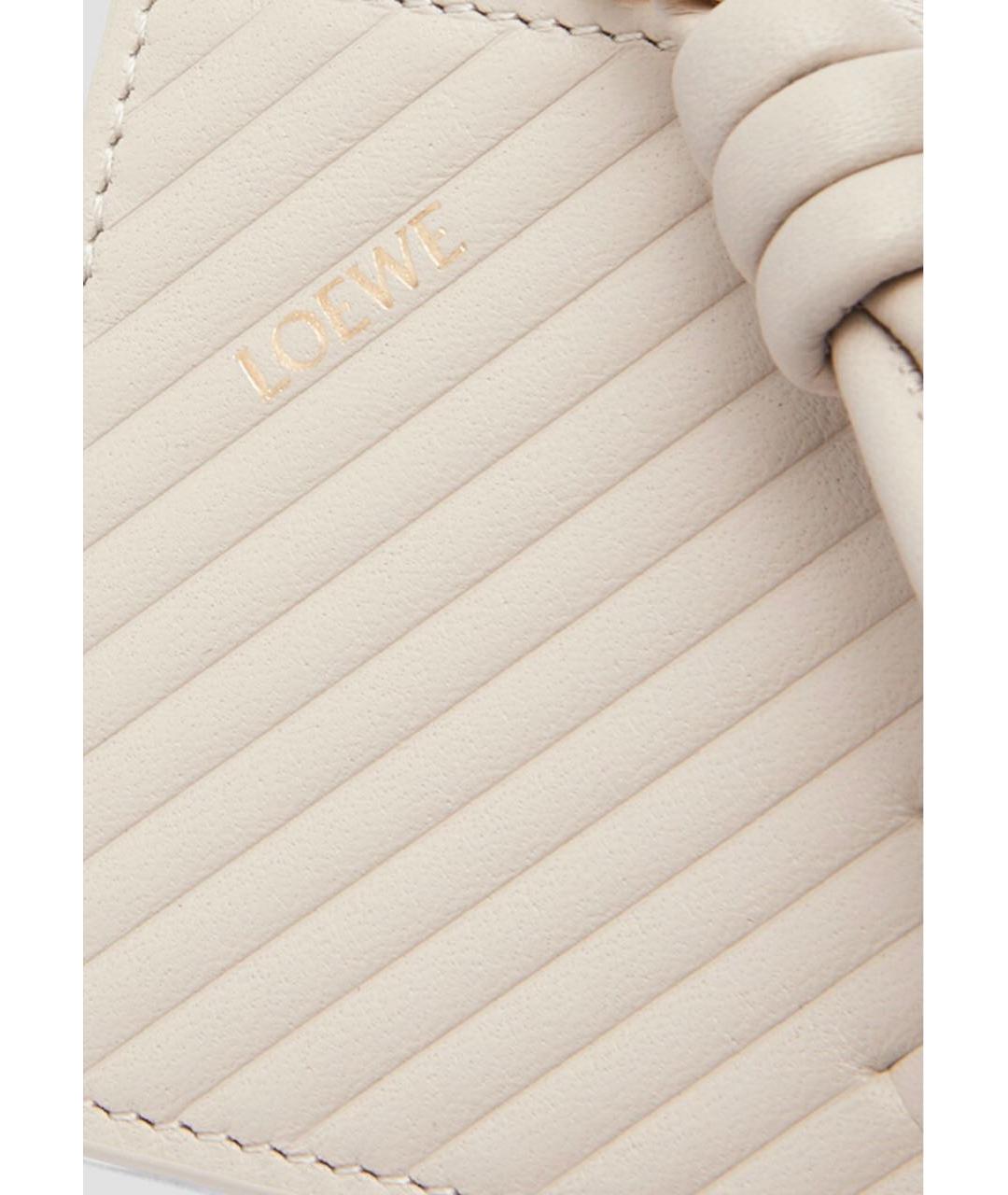 LOEWE Бежевый кожаный кардхолдер, фото 4