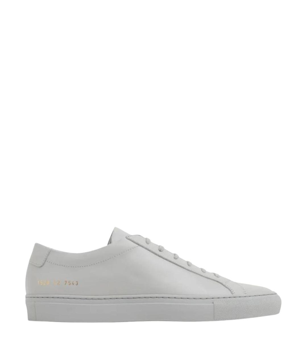 COMMON PROJECTS Серые кожаные низкие кроссовки / кеды, фото 1