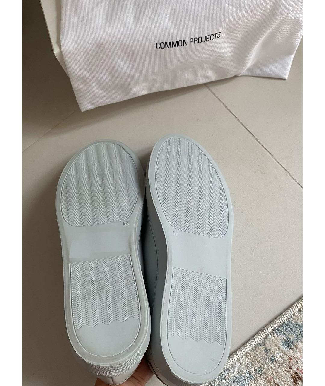 COMMON PROJECTS Серые кожаные низкие кроссовки / кеды, фото 7