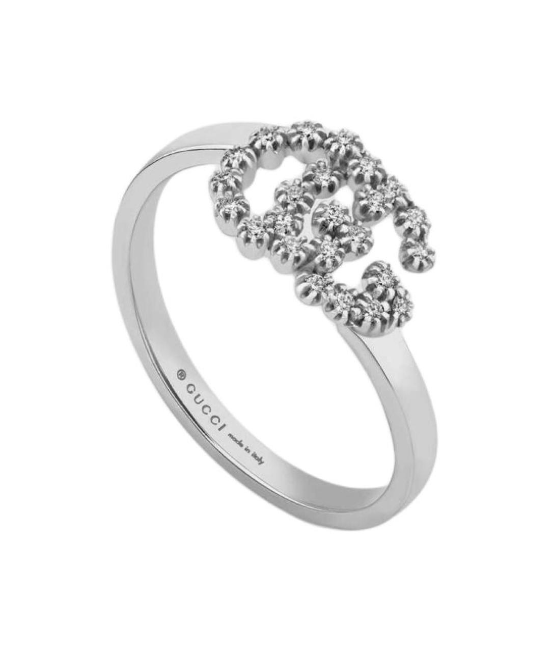 GUCCI Серебряное кольцо из белого золота, фото 2
