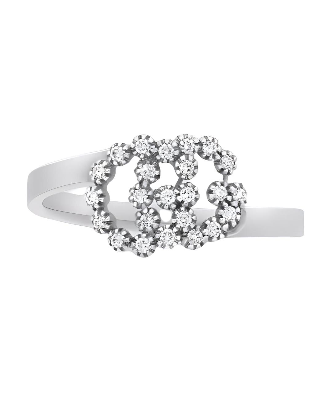 GUCCI Серебряное кольцо из белого золота, фото 1