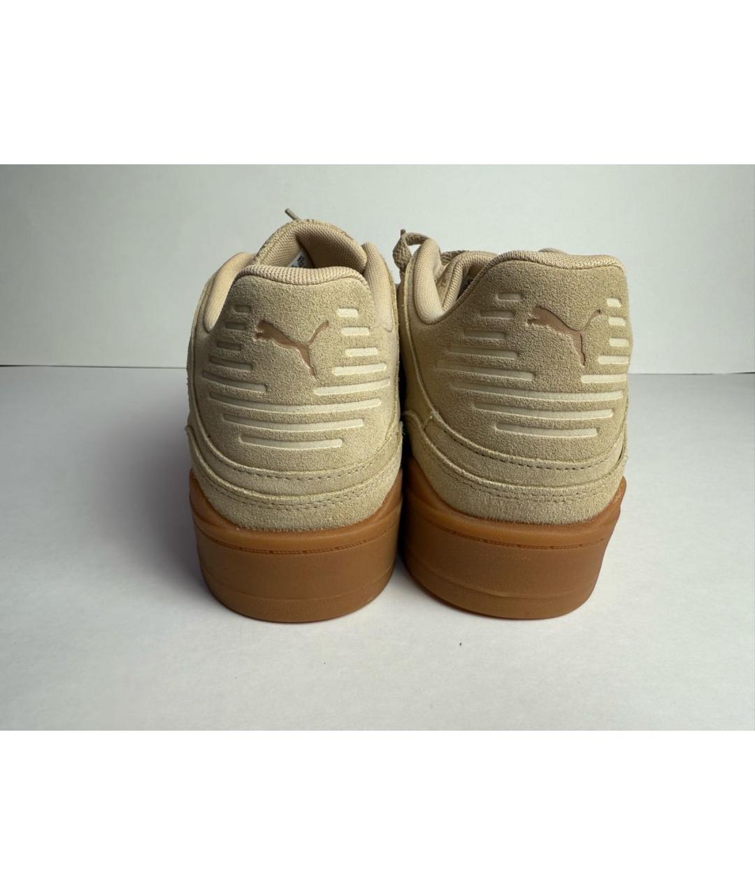 PUMA Горчичные замшевые низкие кроссовки / кеды, фото 4