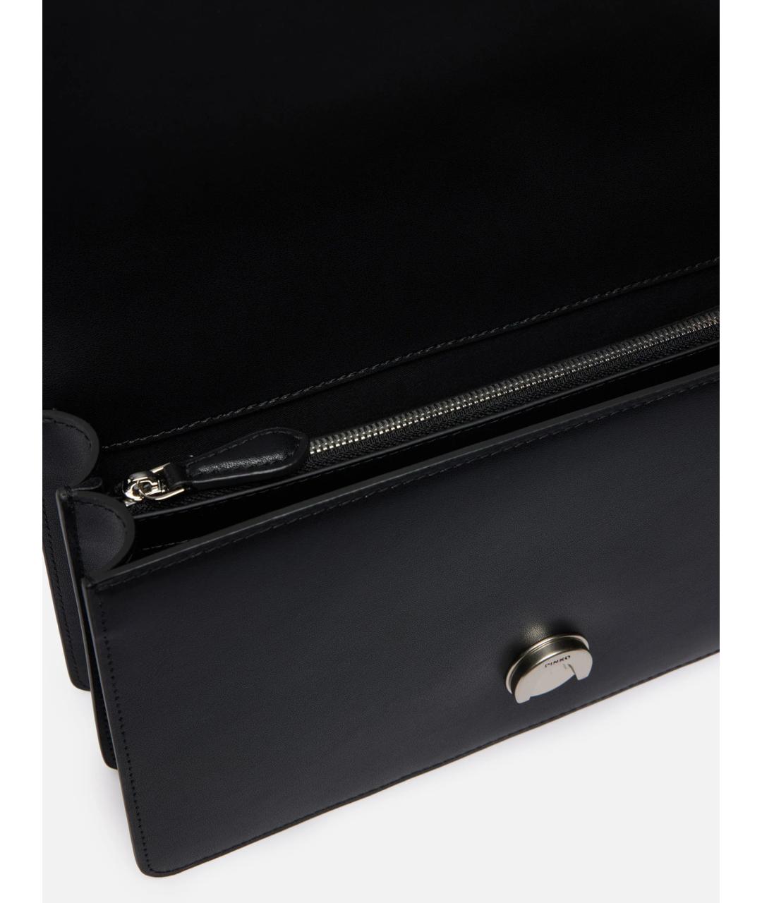 PINKO Черная кожаная сумка через плечо, фото 5