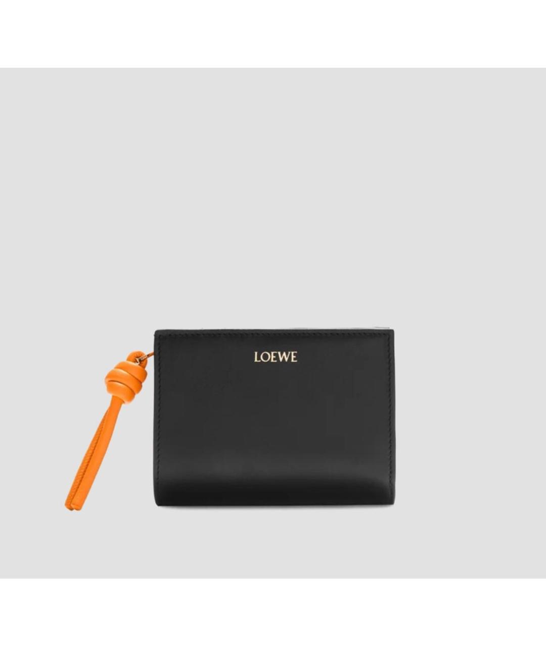 LOEWE Черный кожаный кошелек, фото 5