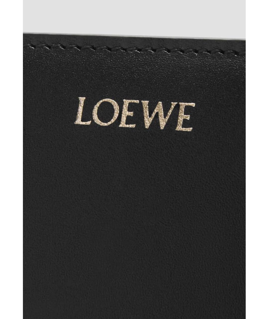 LOEWE Черный кожаный кошелек, фото 4