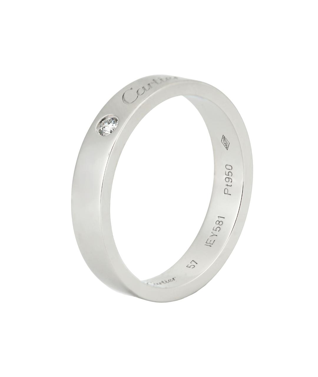 CARTIER Серебряное платиновое кольцо, фото 5