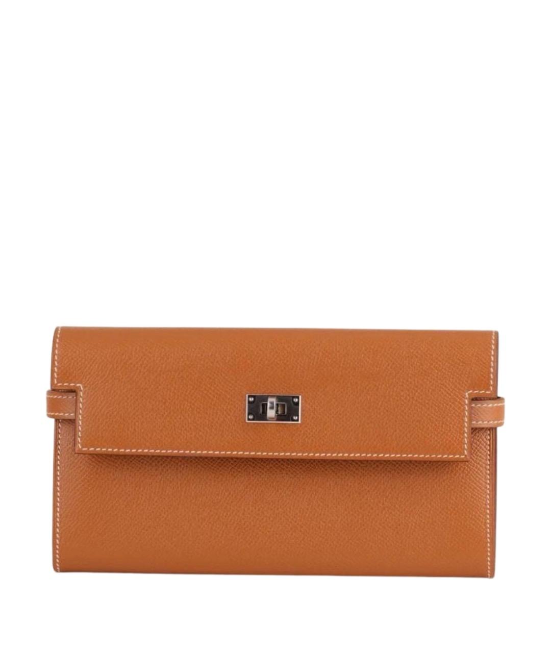 HERMES Коричневый кожаный кошелек, фото 1