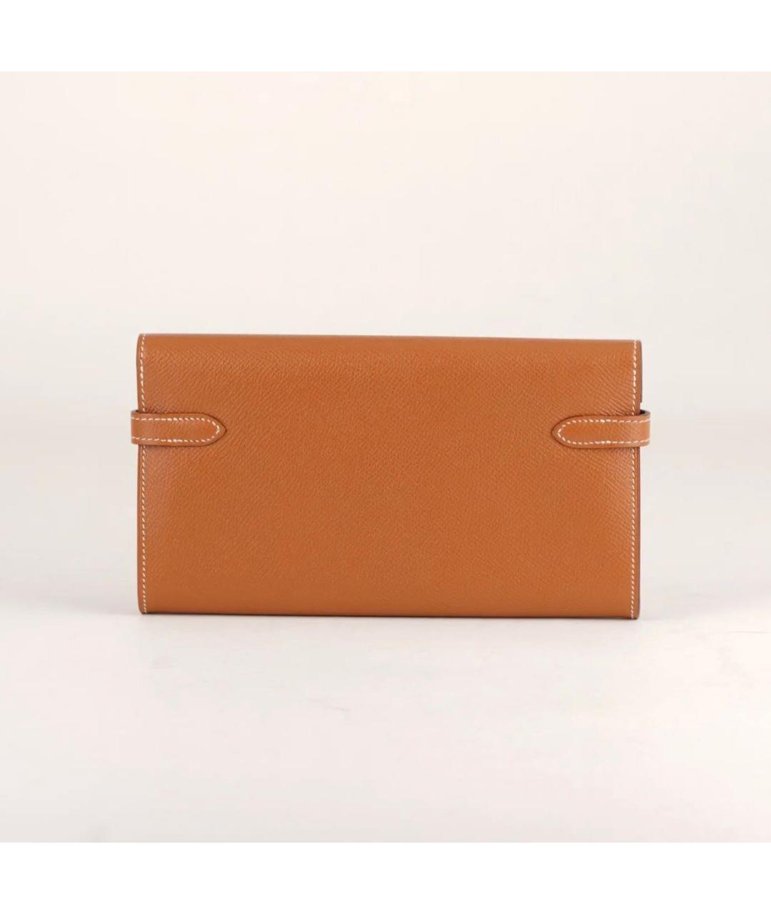 HERMES Коричневый кожаный кошелек, фото 3