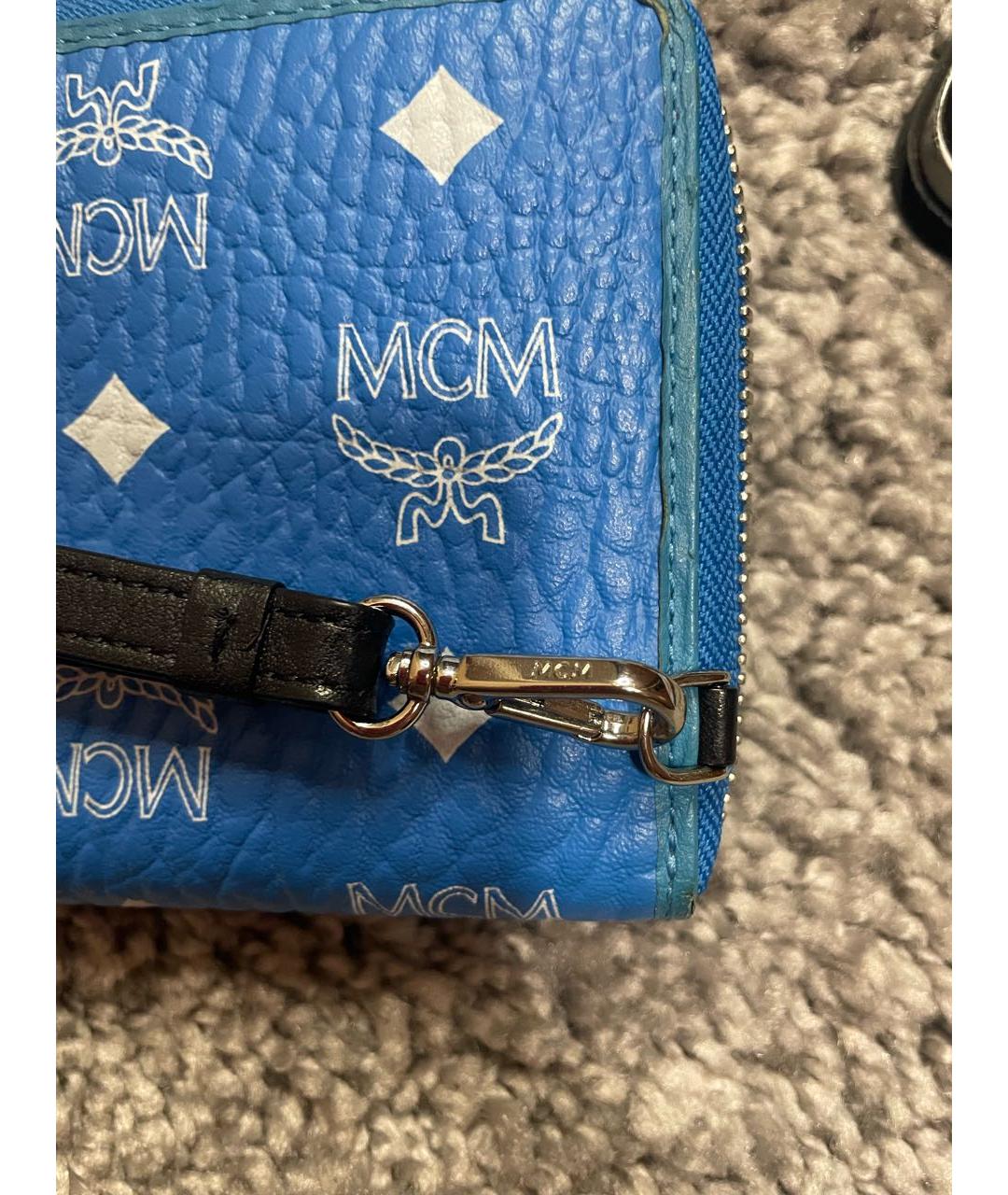 MCM Синий кошелек из искусственной кожи, фото 3