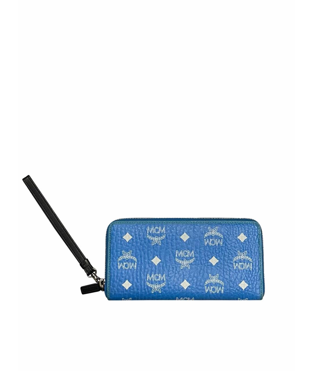 MCM Синий кошелек из искусственной кожи, фото 1