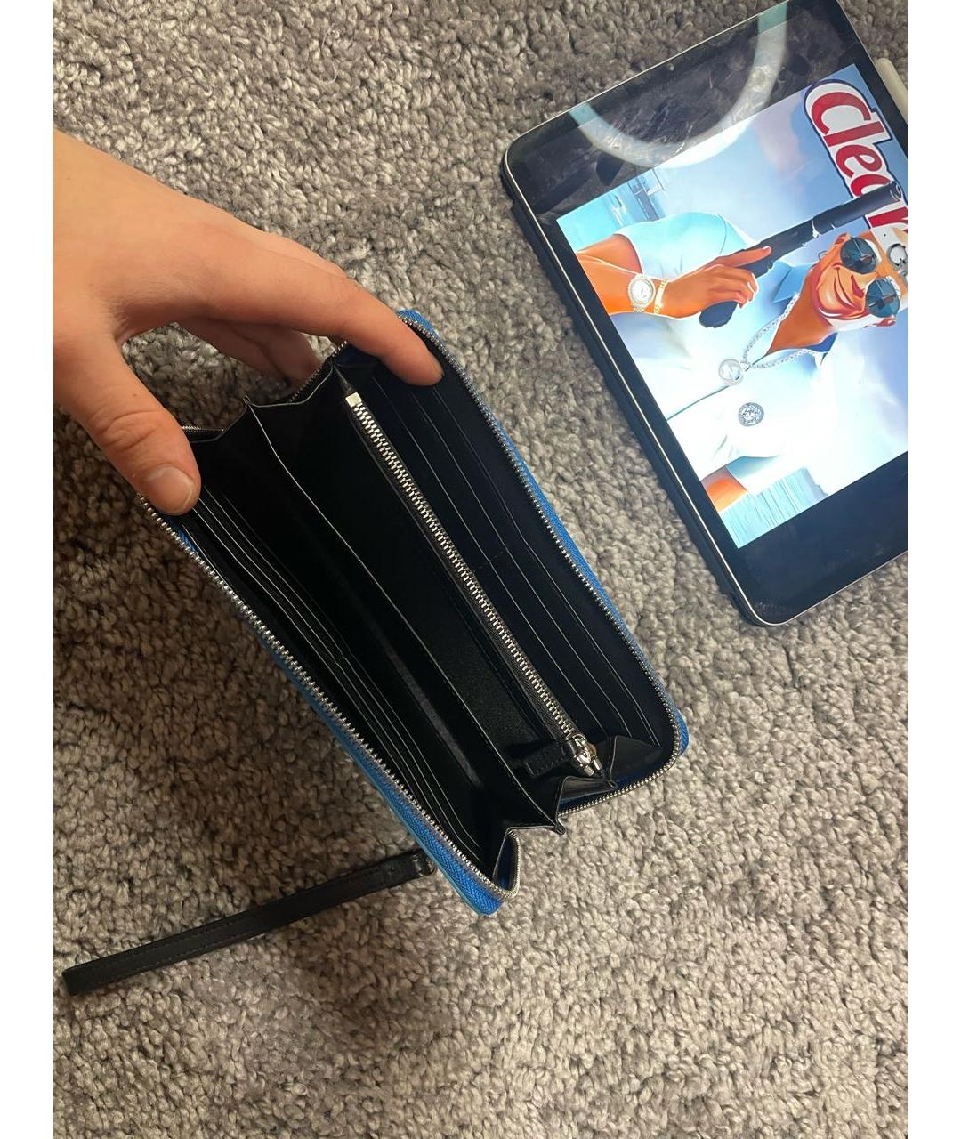 MCM Синий кошелек из искусственной кожи, фото 2