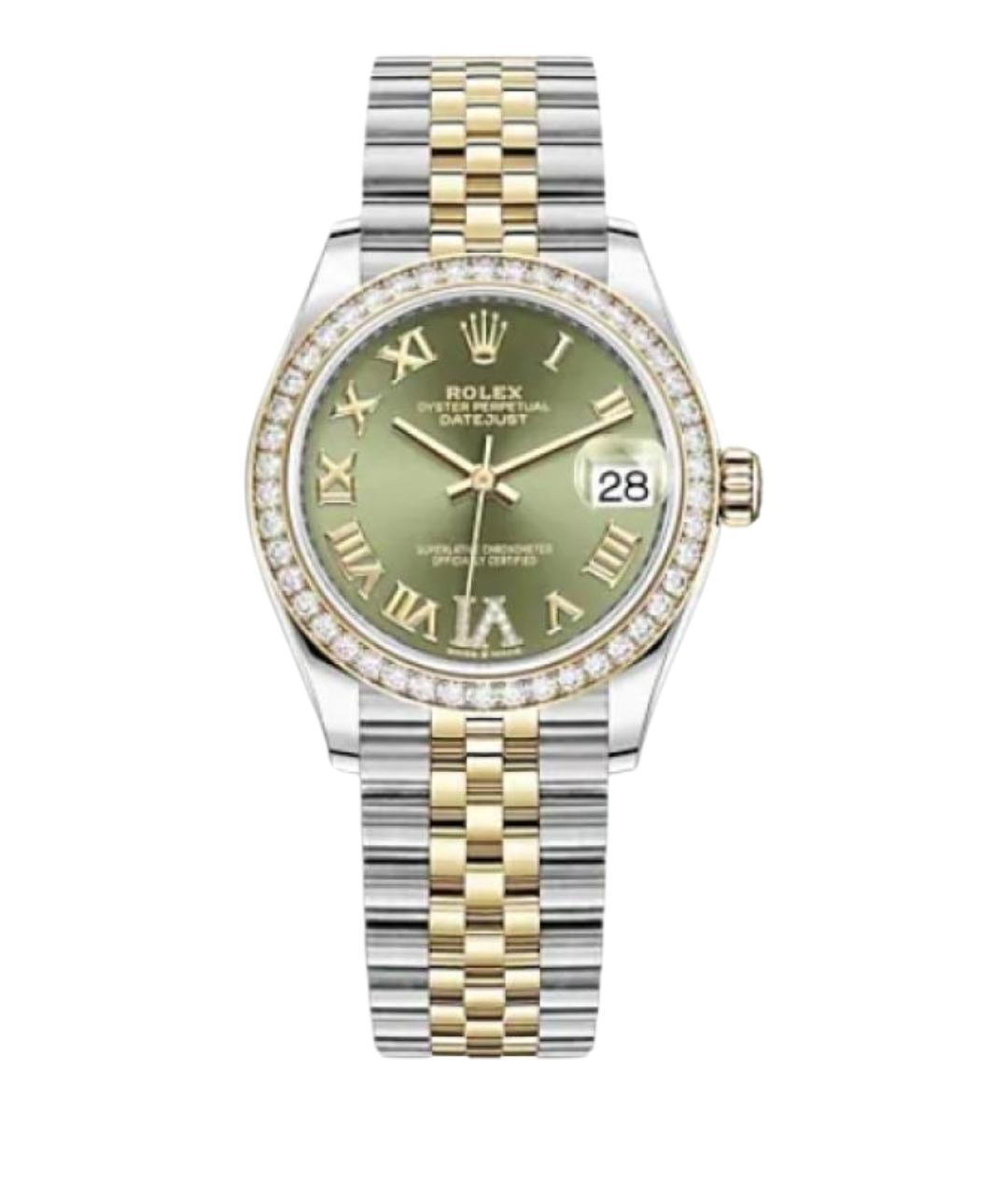 ROLEX Зеленые металлические часы, фото 1