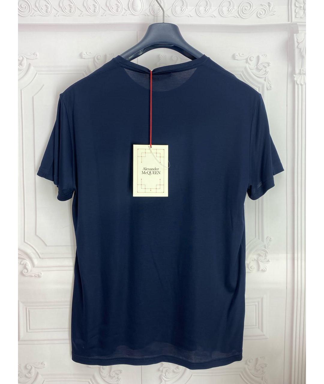 ALEXANDER MCQUEEN Темно-синяя футболка, фото 2