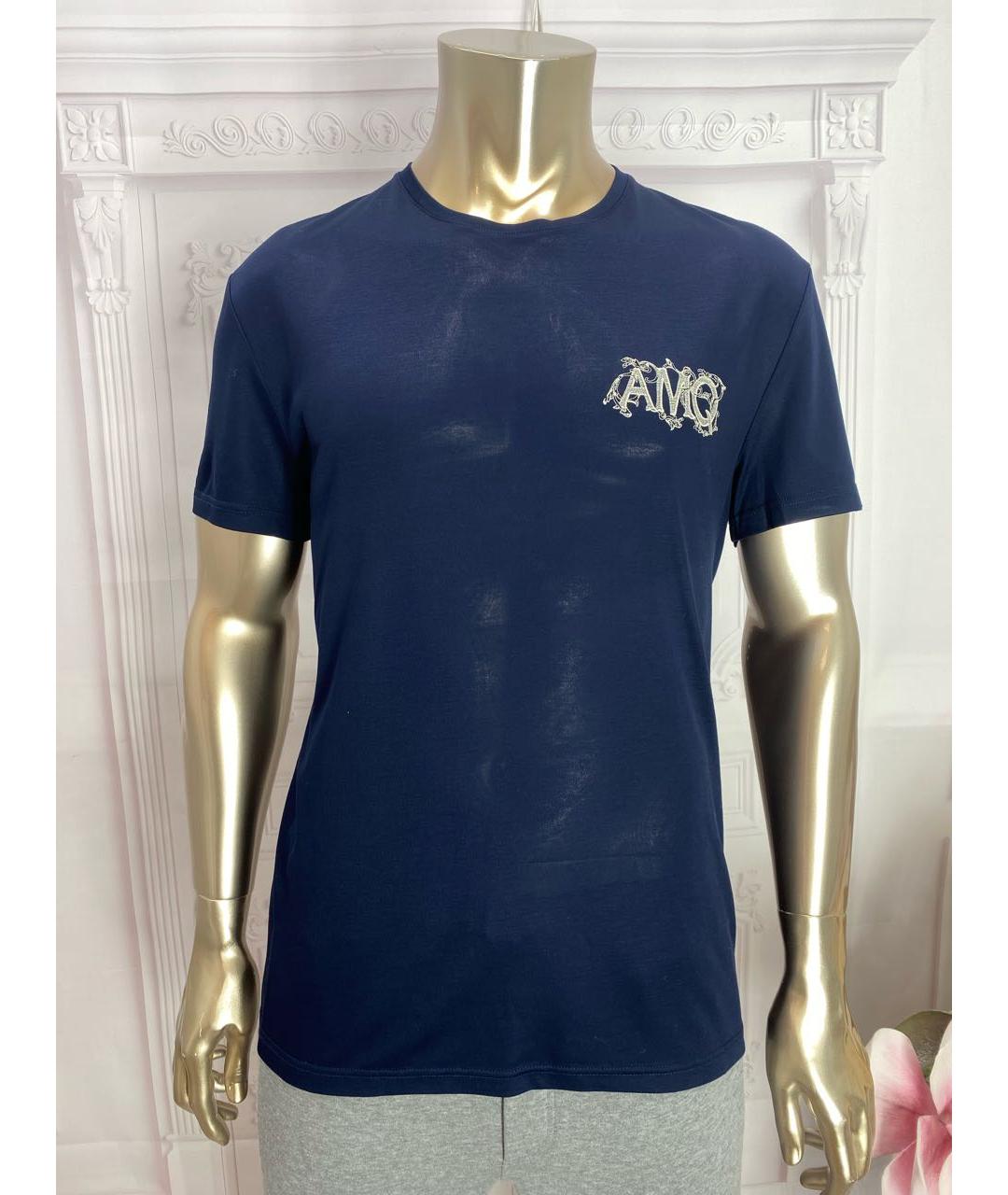 ALEXANDER MCQUEEN Темно-синяя футболка, фото 9