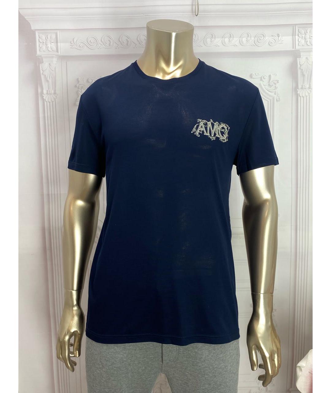 ALEXANDER MCQUEEN Темно-синяя футболка, фото 5