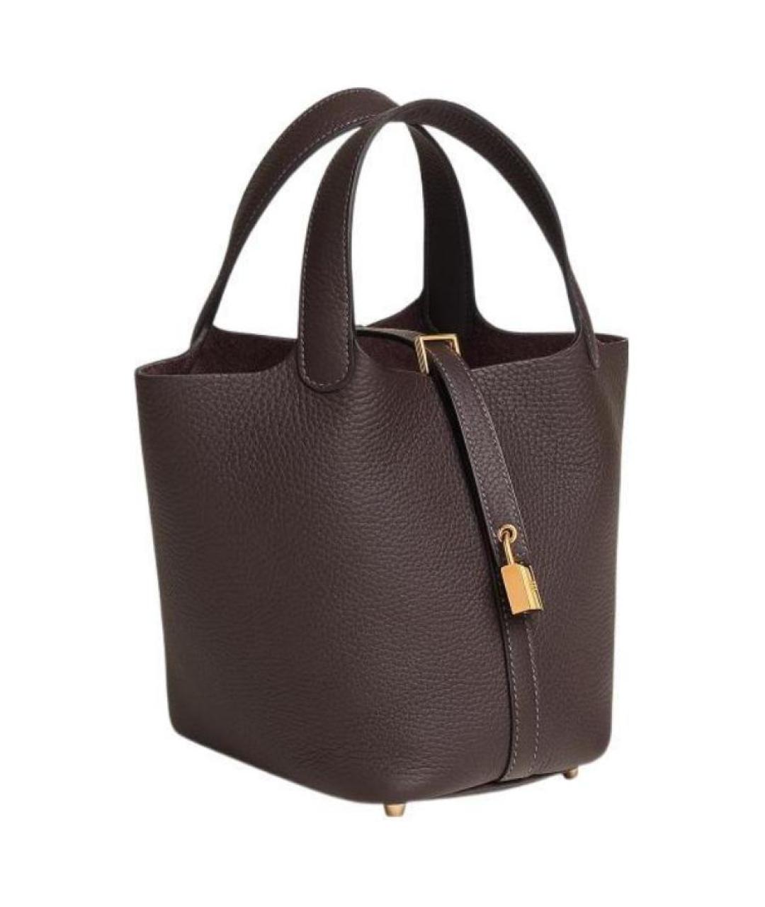 HERMES Коричневая кожаная сумка через плечо, фото 2