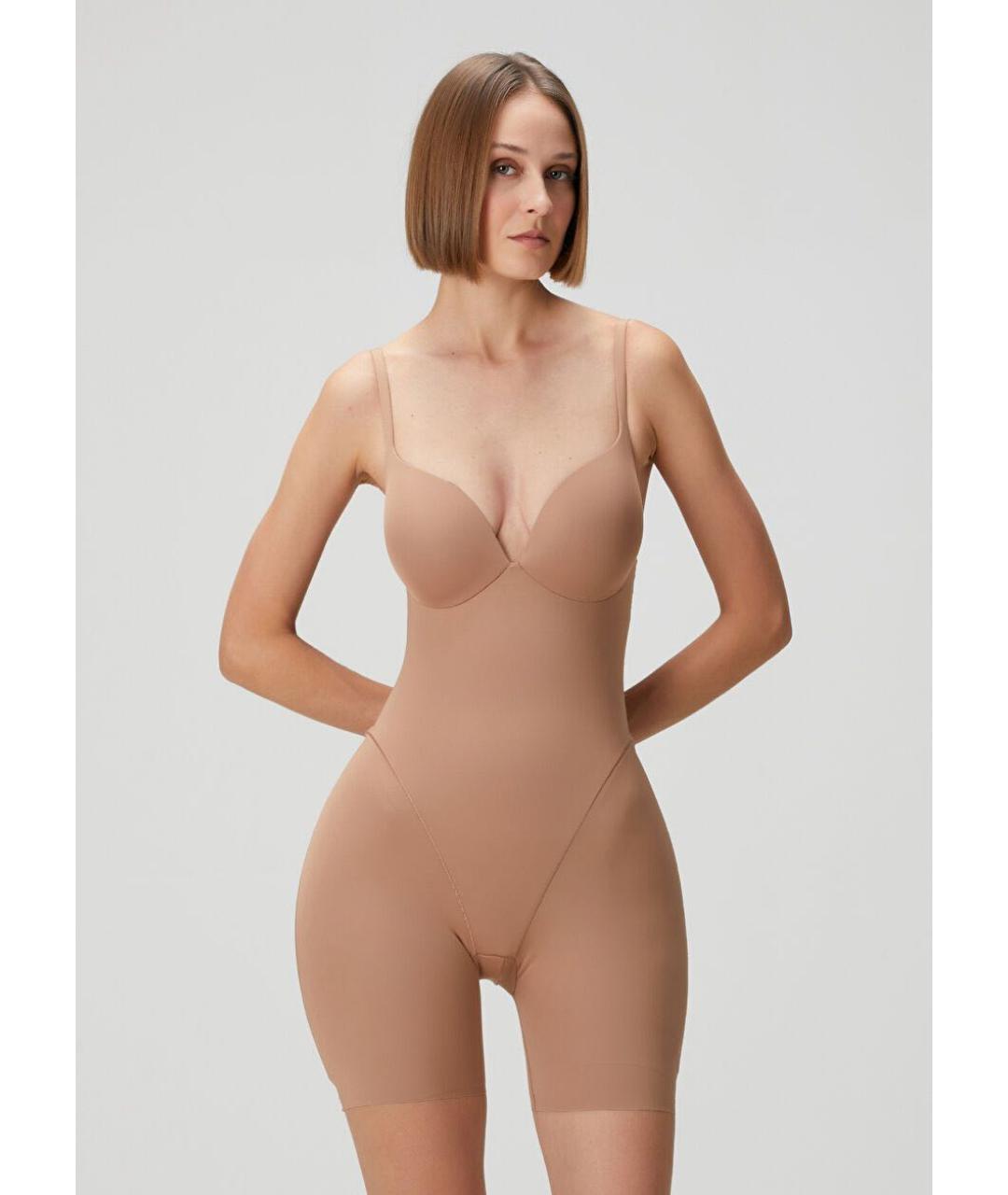 SKIMS Бежевый синтетический комбинезон, фото 4