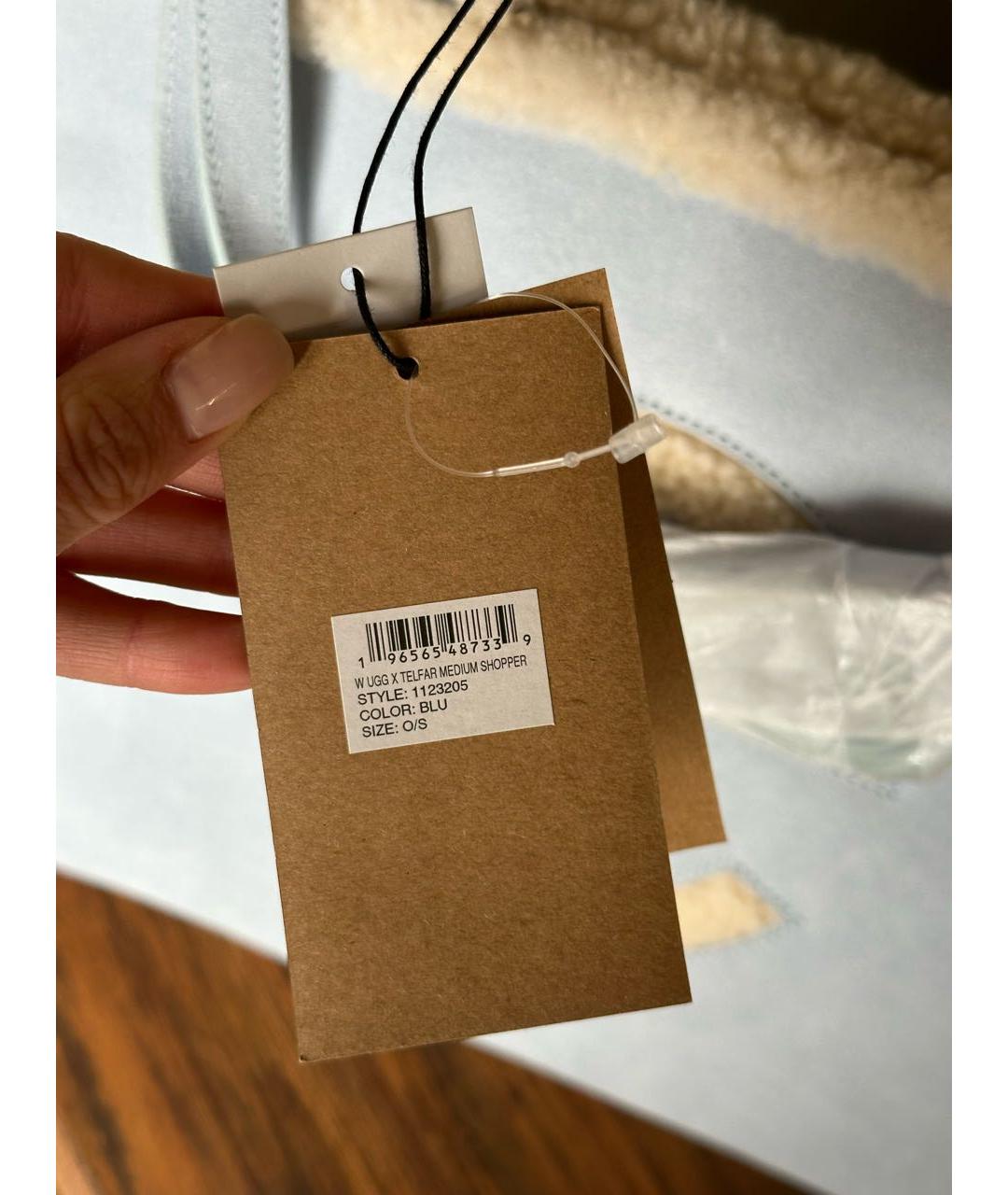 TELFAR Голубая замшевая сумка тоут, фото 6