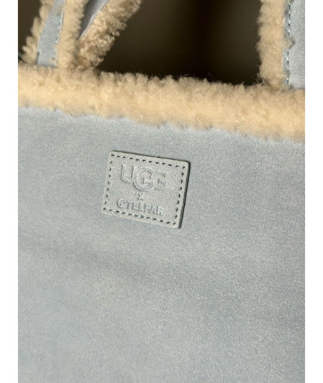 TELFAR Голубая замшевая сумка тоут, фото 5