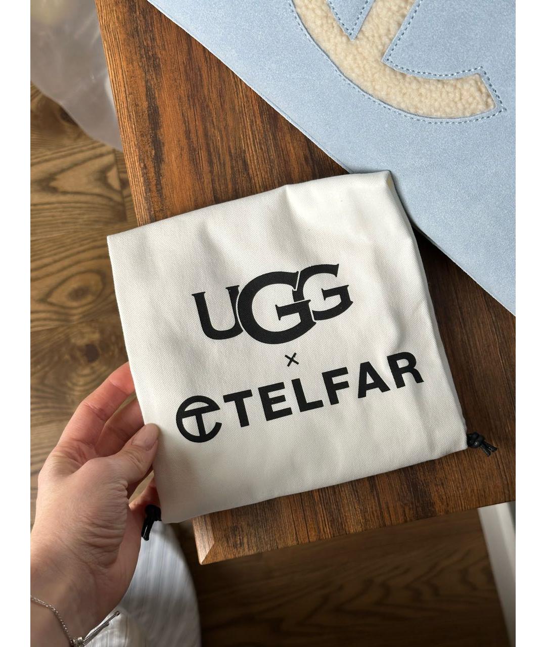 TELFAR Голубая замшевая сумка тоут, фото 8