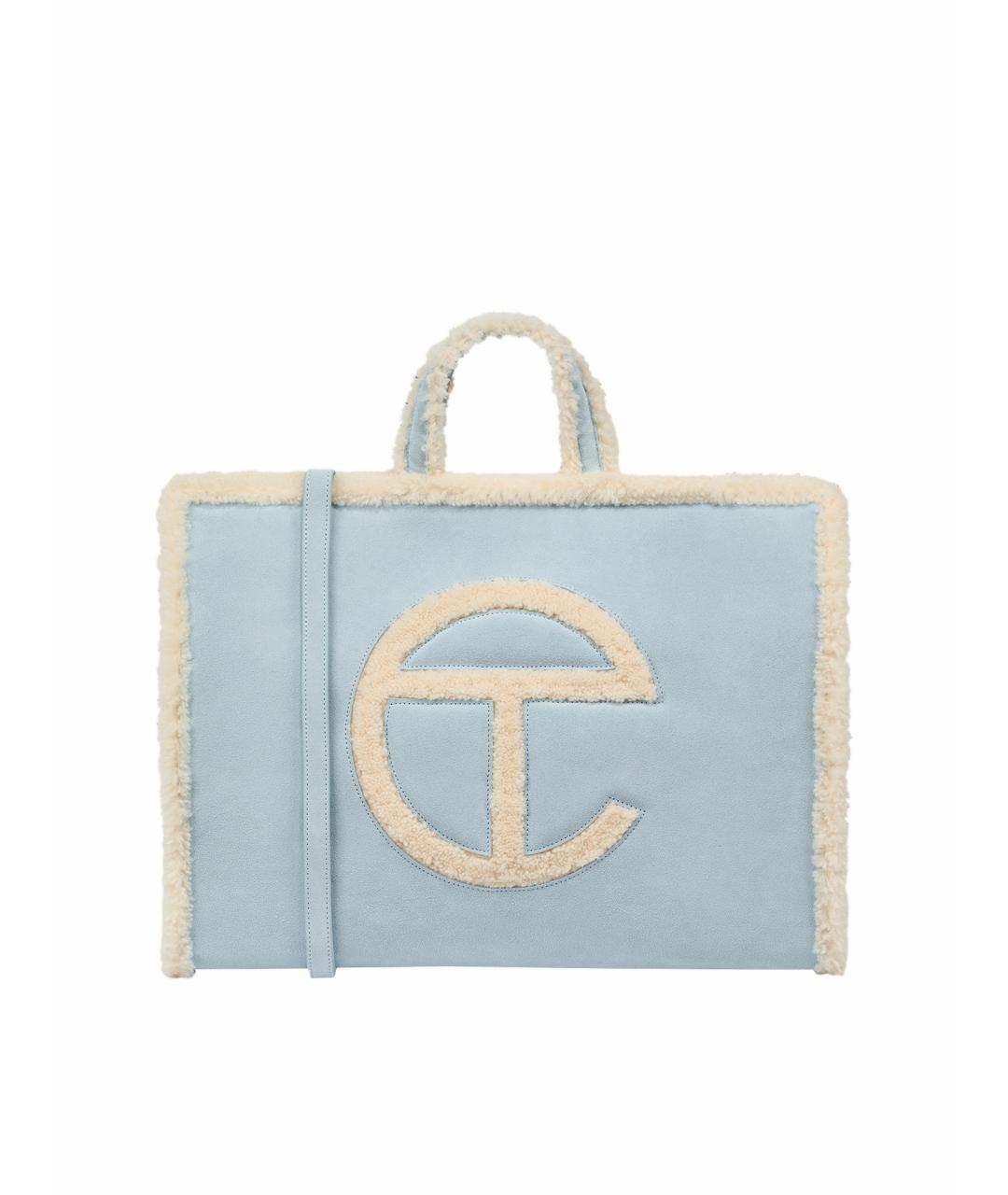 TELFAR Голубая замшевая сумка тоут, фото 9