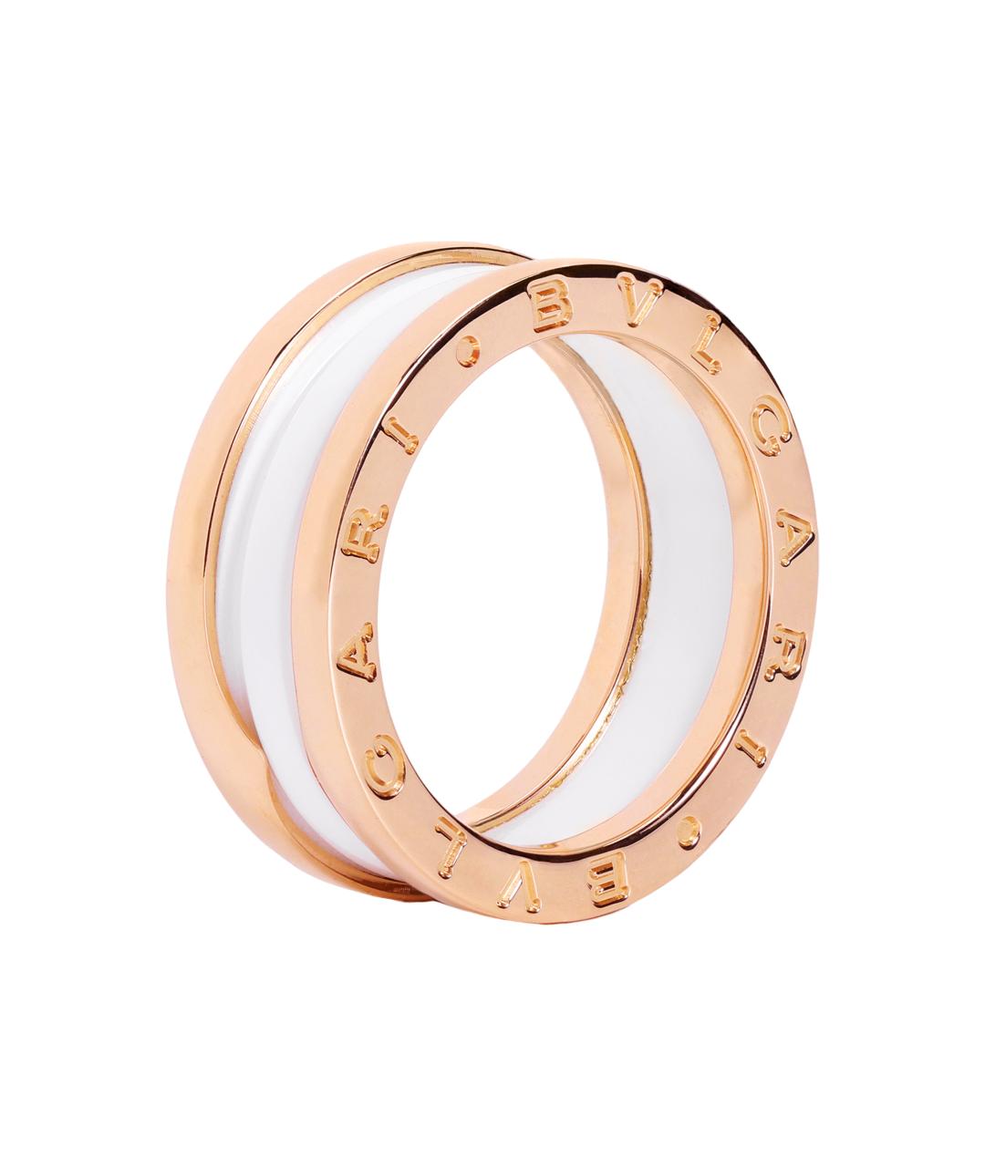 BVLGARI Белое кольцо из розового золота, фото 1
