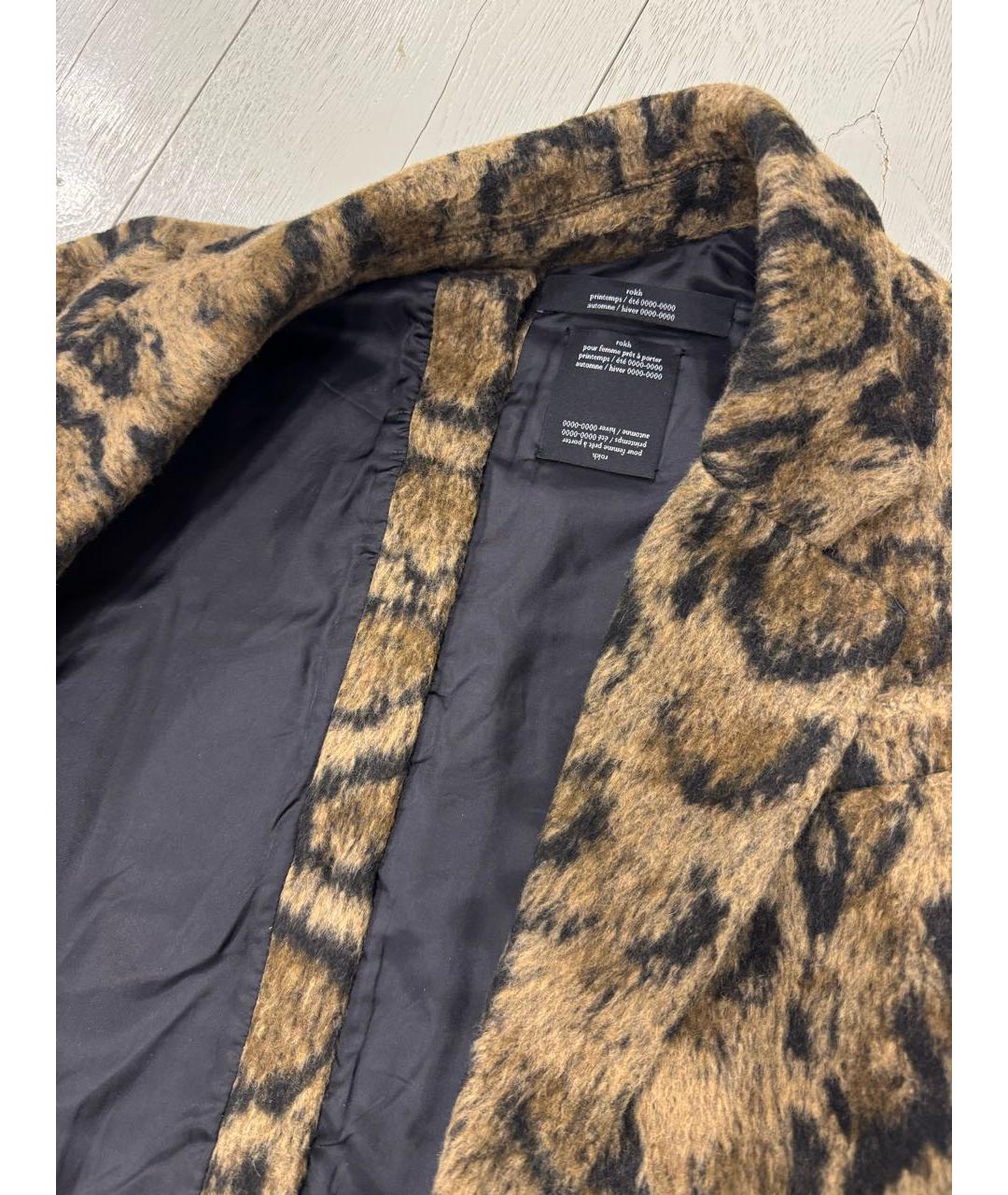 ROKH Бежевое шерстяное пальто, фото 2