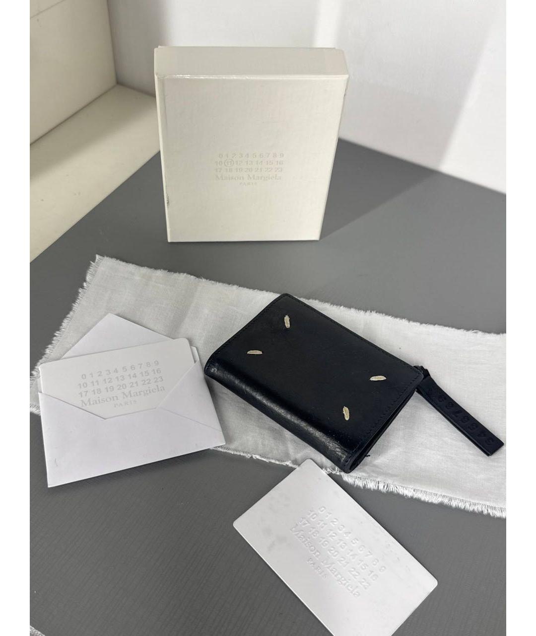 MAISON MARGIELA Черный кожаный кошелек, фото 5