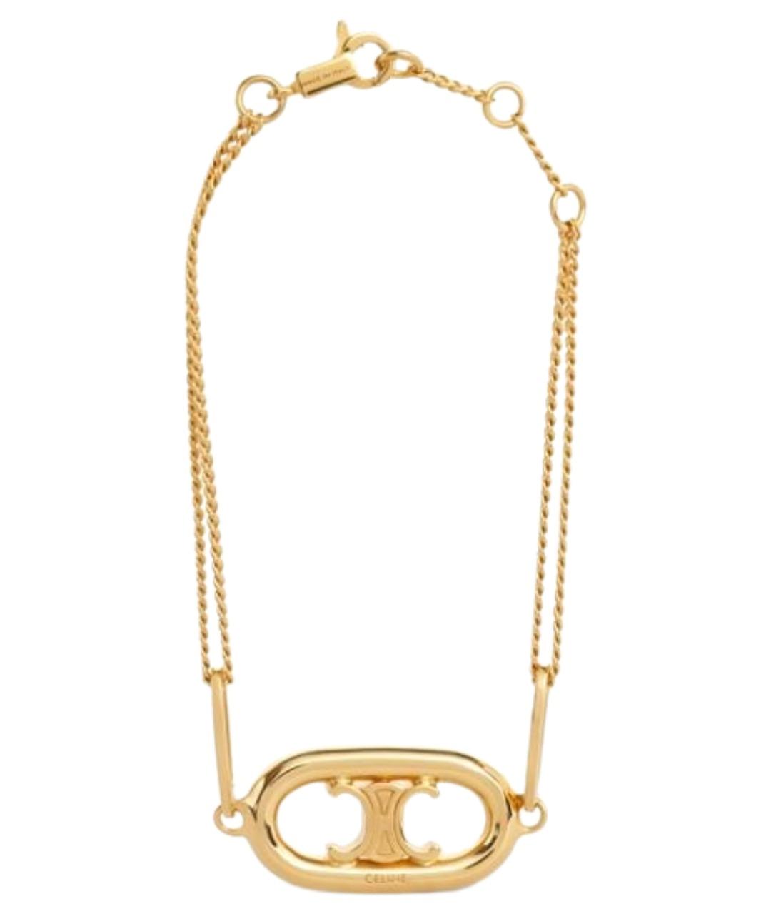 CELINE Золотой металлический браслет, фото 1