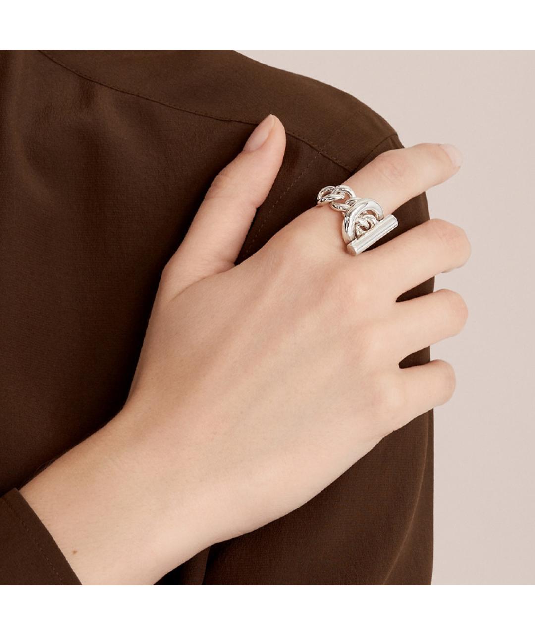 HERMES Серебряное серебряное кольцо, фото 4