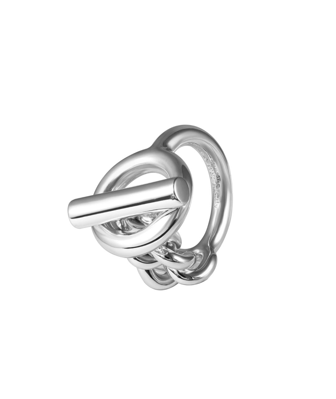 HERMES Серебряное серебряное кольцо, фото 2