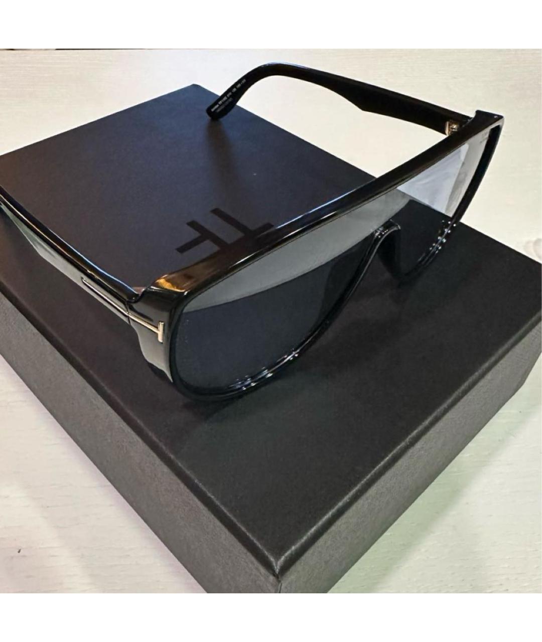 TOM FORD Черные пластиковые солнцезащитные очки, фото 3