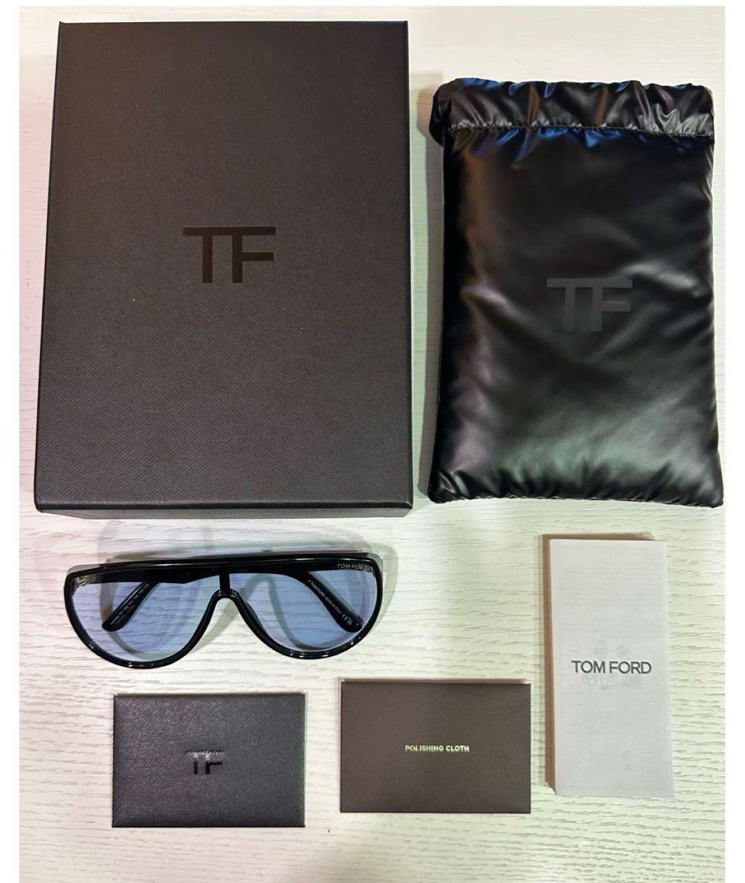 TOM FORD Черные пластиковые солнцезащитные очки, фото 4