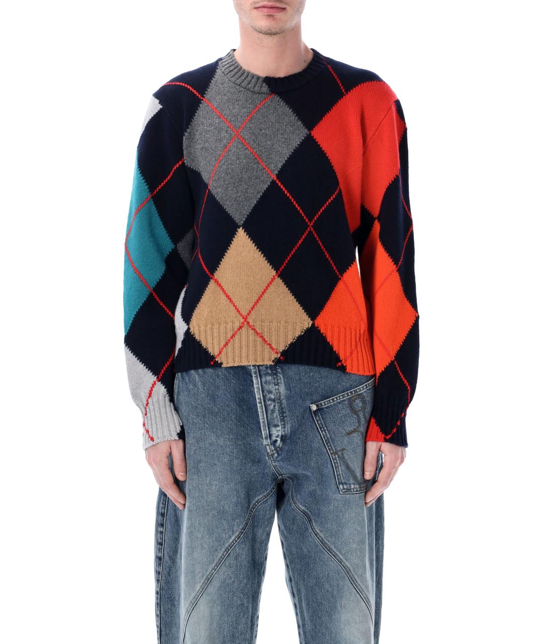 J.W.ANDERSON Синий шерстяной джемпер / свитер, фото 4