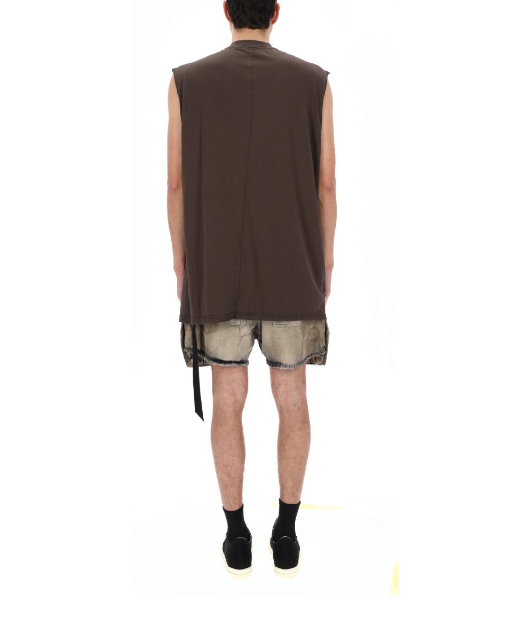 RICK OWENS DRKSHDW Серая хлопковая футболка, фото 3