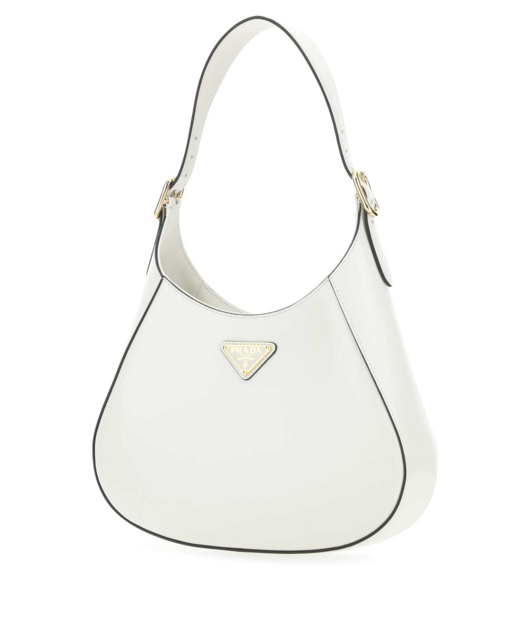 PRADA Белая кожаная сумка через плечо, фото 2