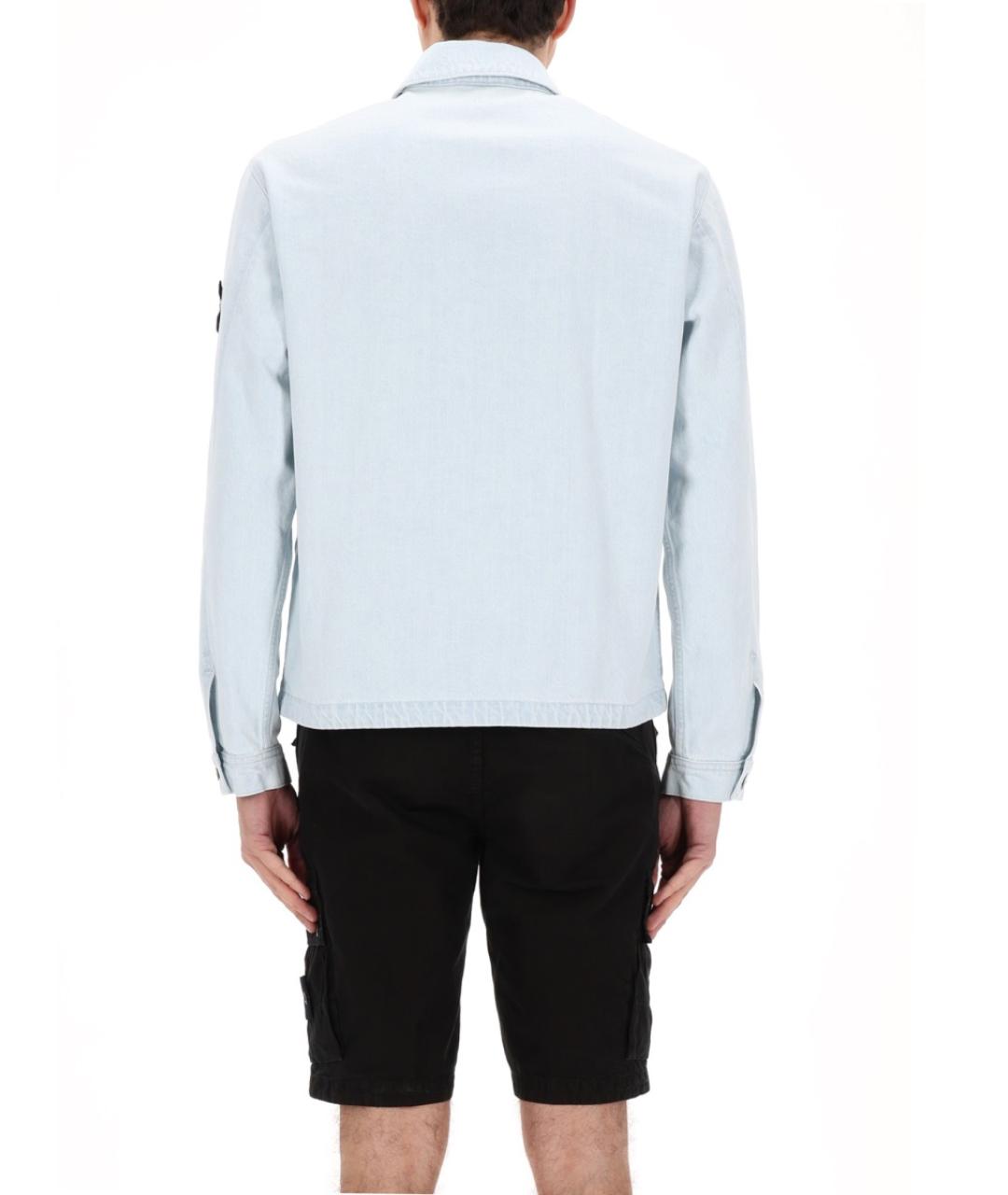 STONE ISLAND Голубая хлопковая куртка, фото 5